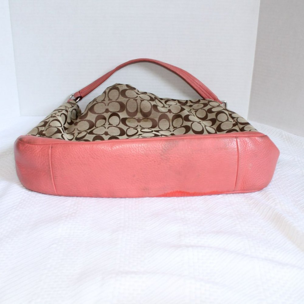 Coach Park Signature Hobo Canvas w Pink Leather - Picture 3 of 13